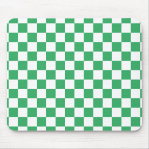 Schachbrettmuster Weiss Grün Mouse Mat