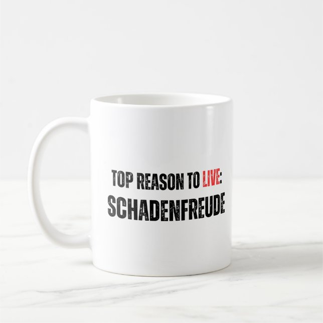 Schadenfreude Coffee Mug (Left)