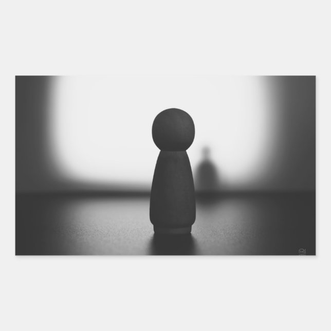 Schaduw van een mentale toestand. rectangular sticker (Front)