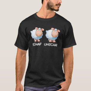 Schaf Unschaf  with German Text   Kinder Wortwitz T-Shirt