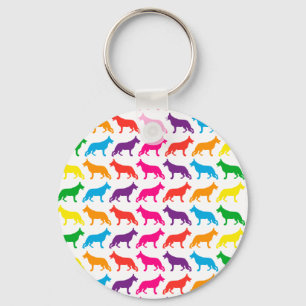 Schäferhunde Regenbogen Key Ring