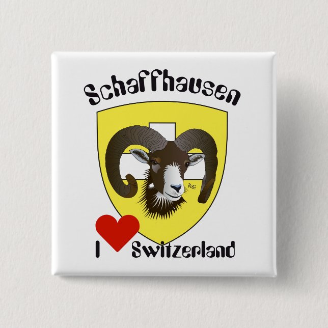 Schaffhausen Schweiz Button (Front)
