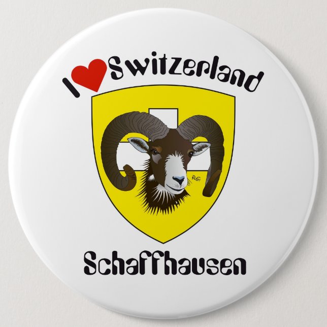 Schaffhausen Schweiz Button (Front)