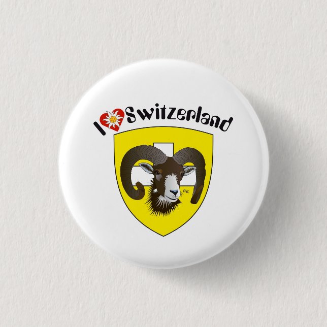 Schaffhausen Schweiz Button (Front)