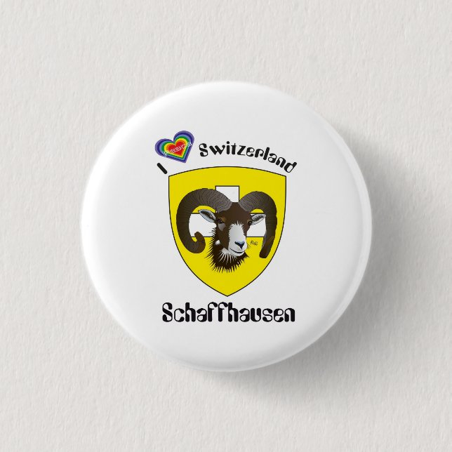 Schaffhausen Schweiz Button (Front)