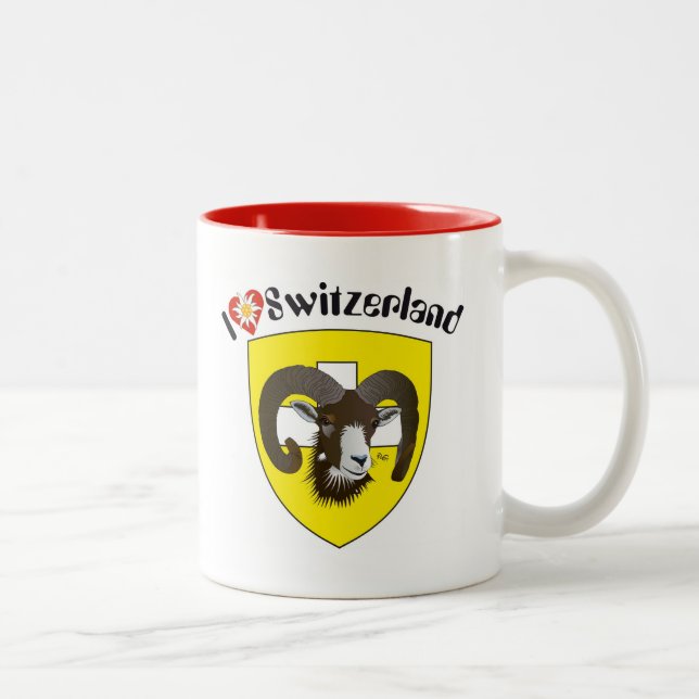 Schaffhausen Schweiz Suisse Svizzera Tasse Two-Tone Coffee Mug (Right)