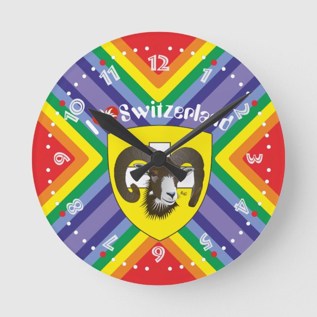 Schaffhausen - Schweiz - Suisse - Svizzera Uhr Round Clock (Front)