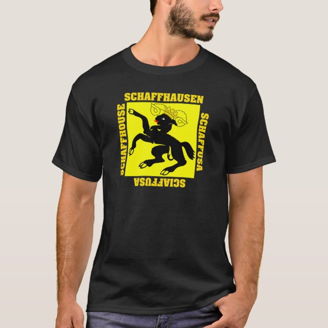 Schaffhausen Switzerland Canton Flag T-Shirt (Front)