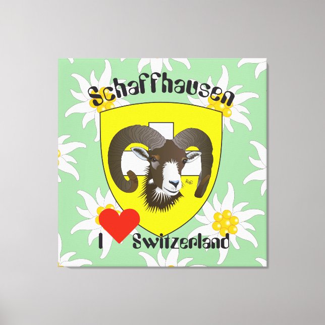 Schaffhausen - Switzerland - Suisse - Linwand Canvas Print (Front)