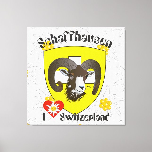 Schaffhausen - Switzerland - Suisse - Linwand Canvas Print (Front)