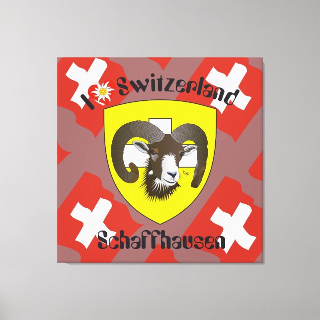 Schaffhausen - Switzerland - Suisse - Linwand Canvas Print (Front)