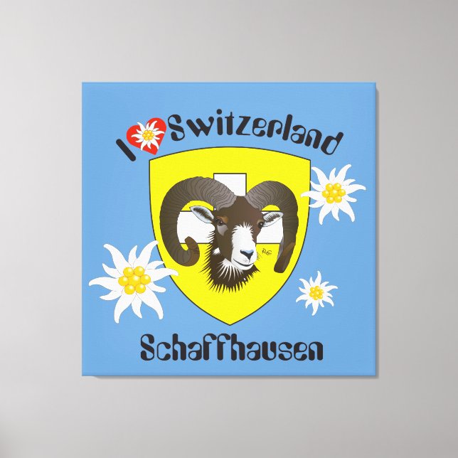 Schaffhausen - Switzerland - Suisse - Linwand Canvas Print (Front)