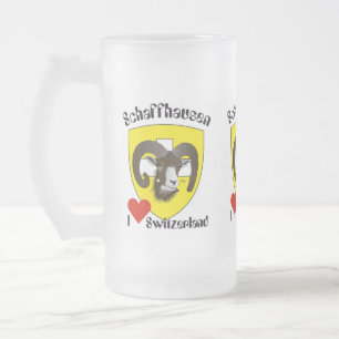 Schaffhausen Switzerland Suisse Svizzera Tasse Frosted Glass Beer Mug