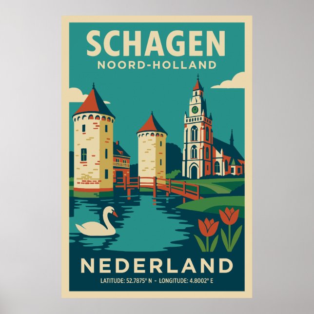Schagen, Noord Holland - Nederland Travel Poster (Front)