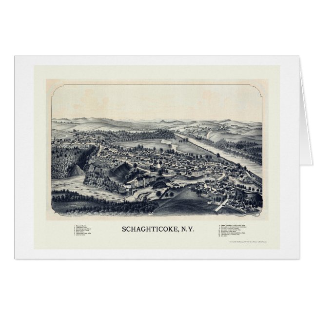 Schaghticoke, NY Panoramic Map - 1889 (Front Horizontal)