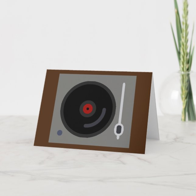 Schallplattenspieler record player card (Front)