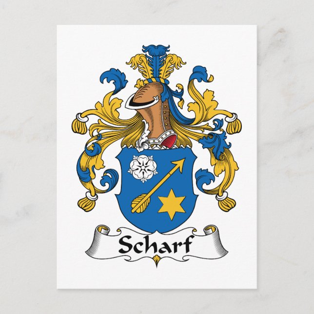 Scharf Family Crest Postcard (Front)