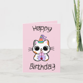 Schattige kat cadeau verjaardags card