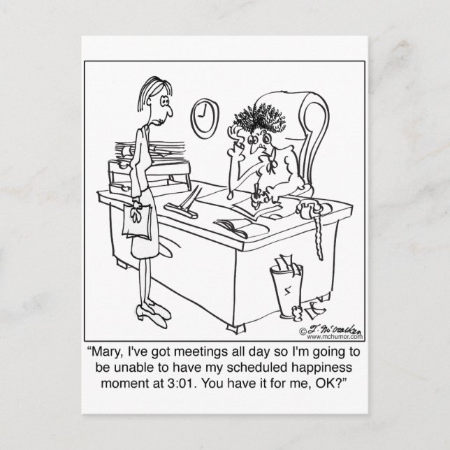 Scheduled Happiness Minute Postcard (Front)