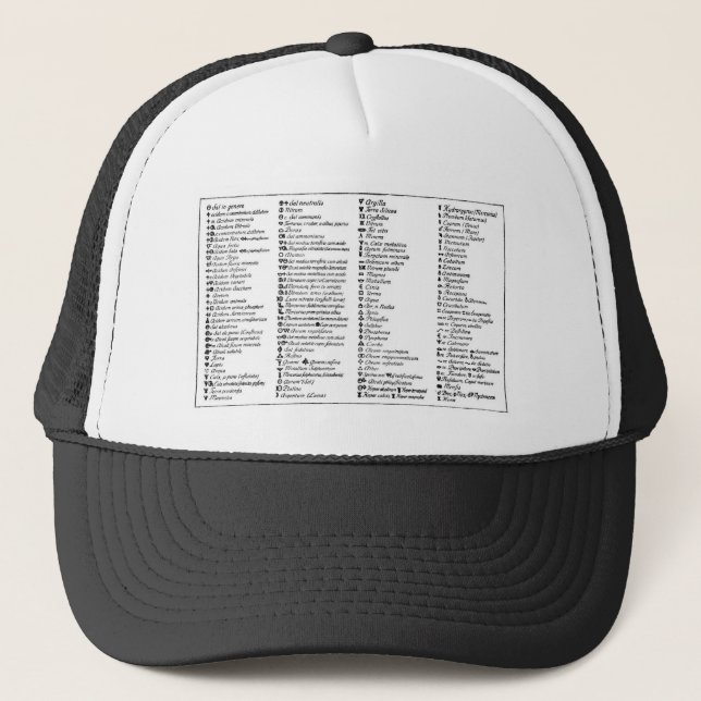 Scheele's Alchemical symbols Trucker Hat (Front)