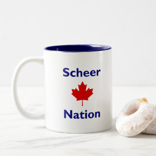 Scheer Nation Canada Election Red Maple Leaf Colou Two-Tone Coffee Mug