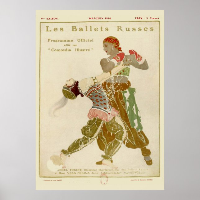 Schéhérazade, Léon Bakst & the Ballets Russes Poster (Front)