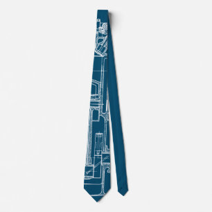 Schematic Blueprint Drawing Mechanical Drawing Tie
