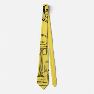 Schematic Engineering Drawing Early Gas Engine Tie