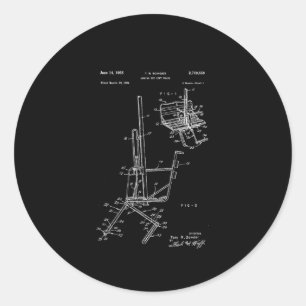 Schematic Of Ski Lift Chair Classic Round Sticker