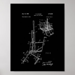 Schematic Of Ski Lift Chair  Poster