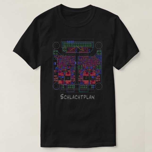schematic plan "slaughter plan" Electronics PCB bo T-Shirt (Design Front)