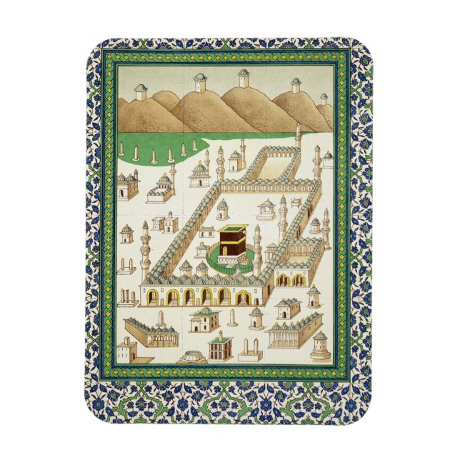 Schematic View of Mecca, showing the Qua'bah, from Magnet (Vertical)