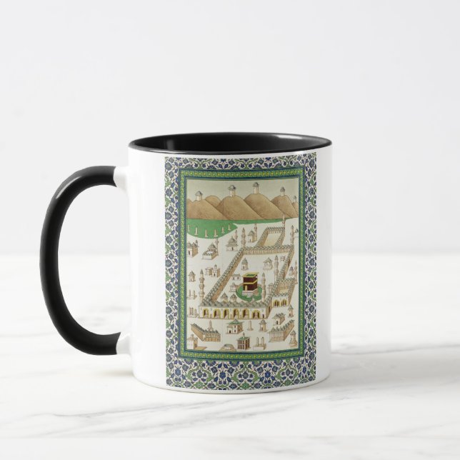 Schematic View of Mecca, showing the Qua'bah, from Mug (Left)