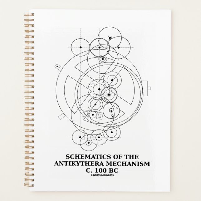 Schematics Of The Antikythera Mechanism (Diagram) Planner (Front)