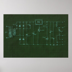 scheme electronic circuit poster