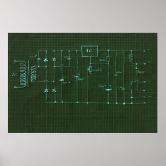 scheme electronic circuit poster