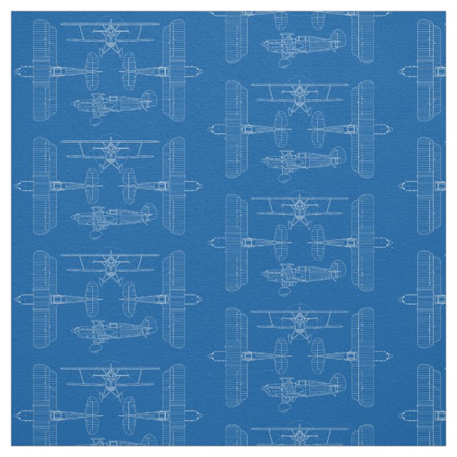 Scheme of vintage aeroplane fabric (Swatch)