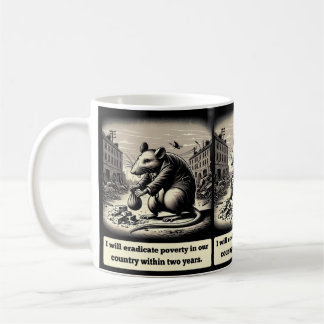 Scheming Tails: The Conniving Rat Politician Coffee Mug