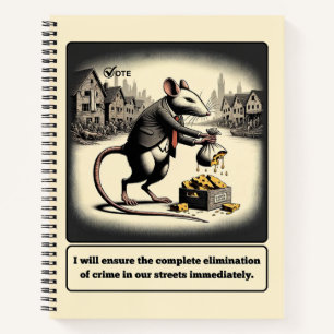 Scheming Tails: The Conniving Rat Politician Notebook