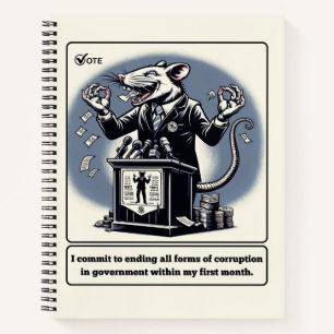 Scheming Tails: The Conniving Rat Politician Notebook