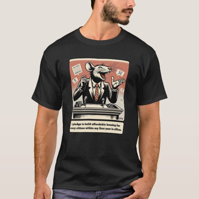 Scheming Tails: The Conniving Rat Politician  T-Shirt (Front)
