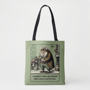 Scheming Tails: The Conniving Rat Politician  Tote Bag
