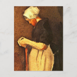 Scheveningen Woman Portrait by Vincent van Gogh Postcard