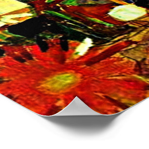 Schiele - Field of Flowers, fine art Poster