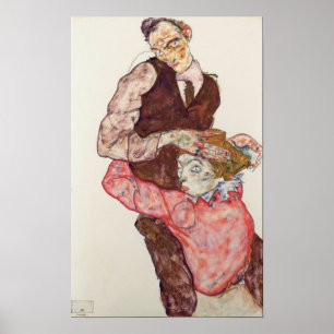 Schiele - Lovers Poster