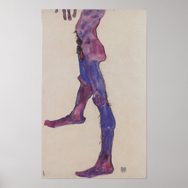 Schiele - Male Abdominal Torso 1910 Poster (Front)
