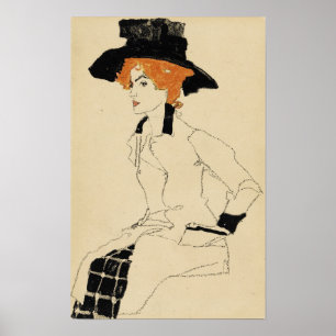 Schiele - Portrait Of A Woman Poster