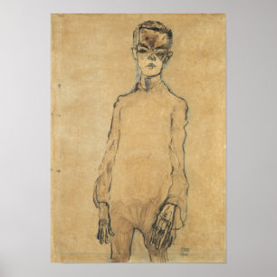 Schiele - Self-Portrait 1910 Poster