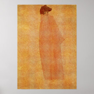 Schiele - Standing Woman With A Long Mant Poster
