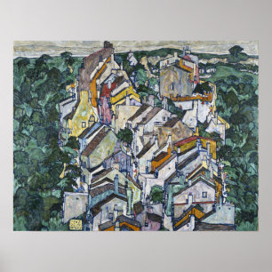 Schiele - Town Among Greenery (The Old City) Poster